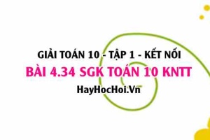 Bài 4.34 SGK Toán 10 tập 1 Kết nối tri thức